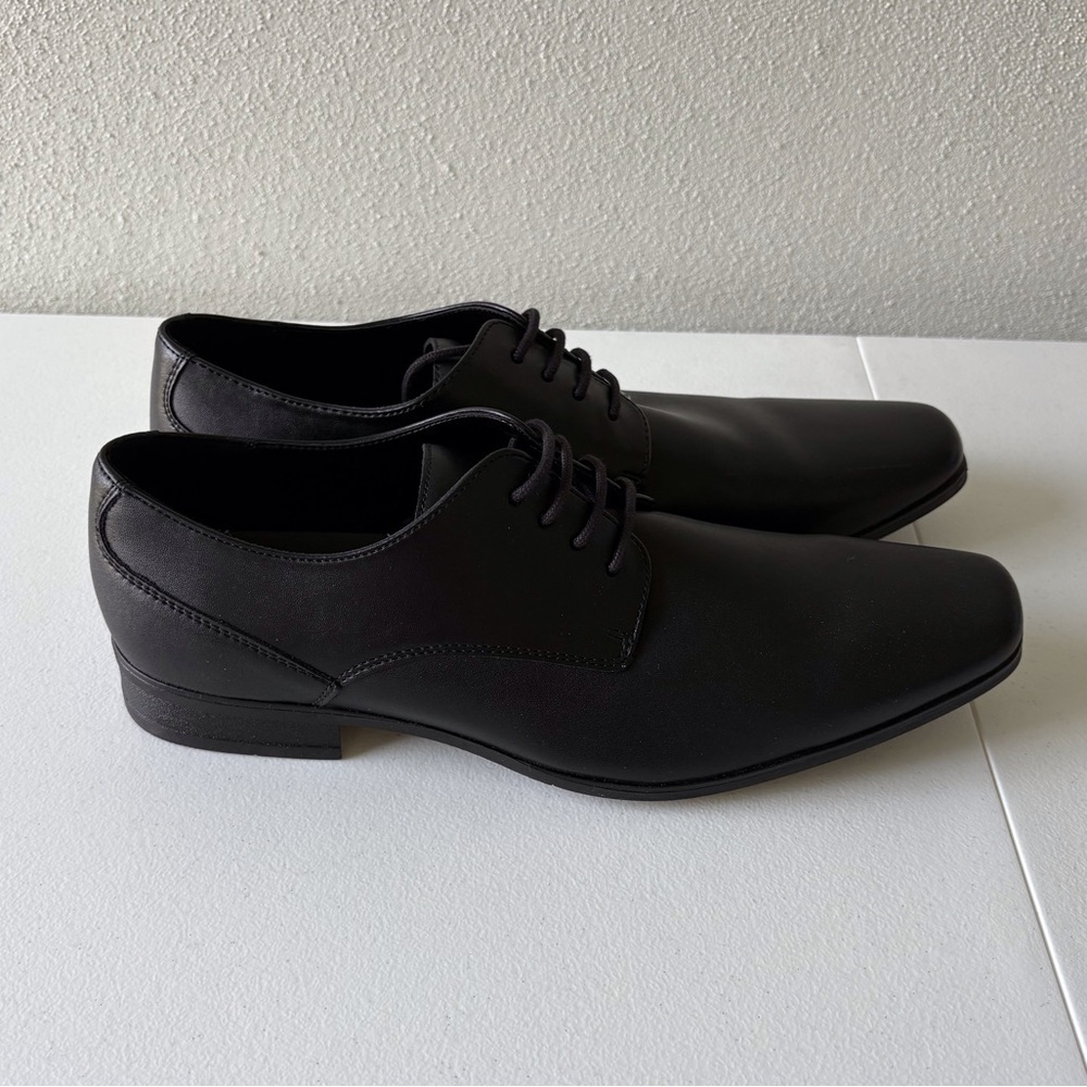 Calvin‎ Klein Brodie2 Black Lace Up Oxford Leather Upper Size 9.5 Office Suit - Picture 2 of 6